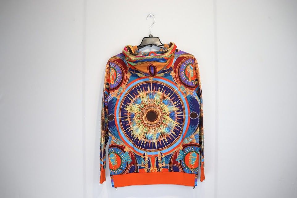 Balmain o1rshd1 Baroque Style Hoodie in Multicolor Size US L / EU 52-54 / 3 - 5 Thumbnail
