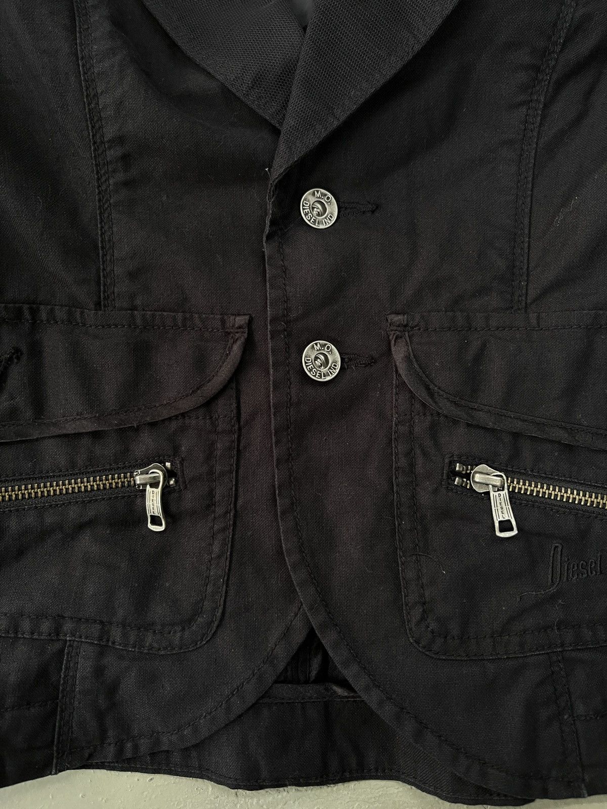 KMRii Y2K DIESEL Flared Jacket Blazer Punk Seditionaries Style Size XS / US 0-2 / IT 36-38 - 11 Thumbnail