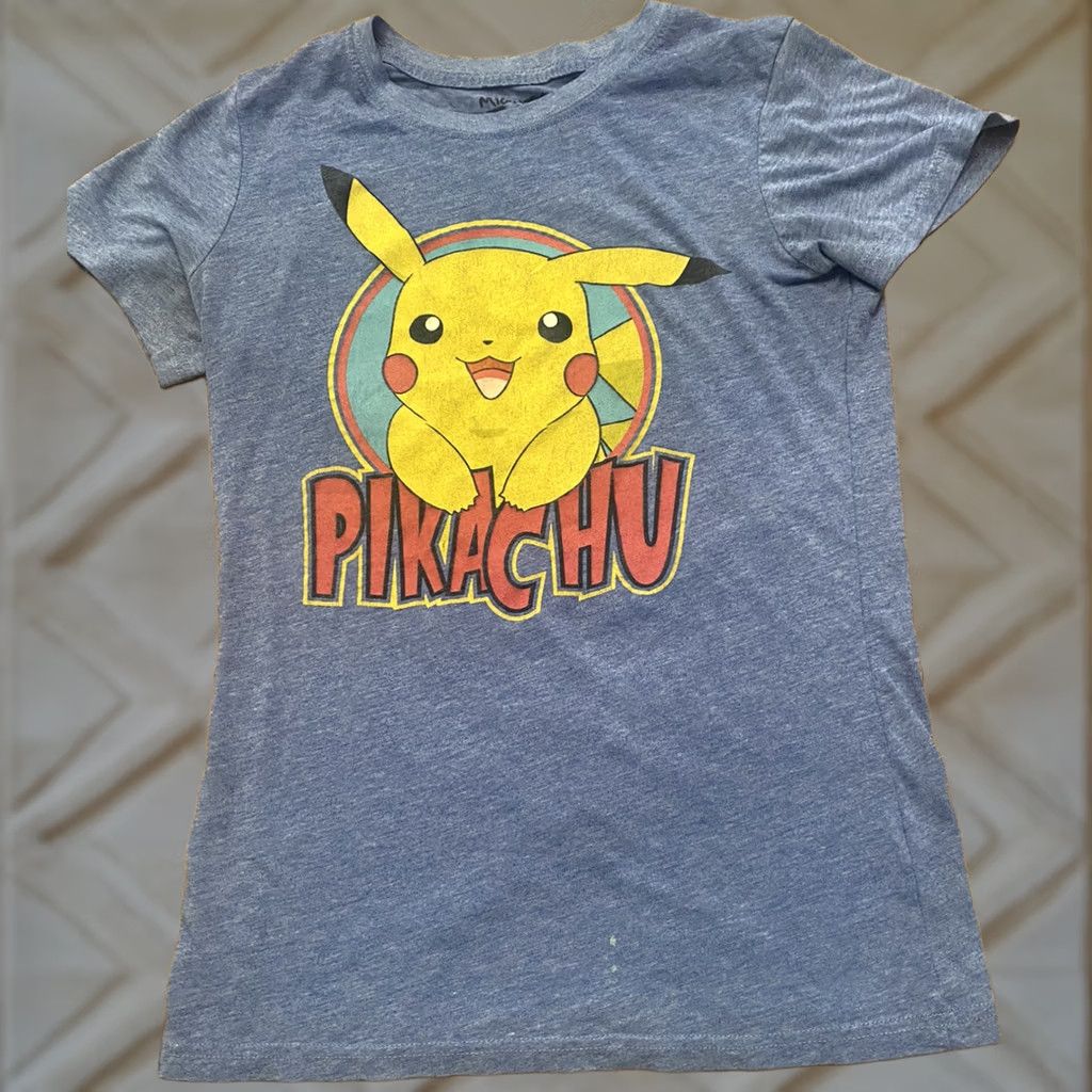 Vintage Mighty Fine Pokémon Pikachu Blue T-Shirt Womens Medium Size M / US 6-8 / IT 42-44 - 1 Thumbnail