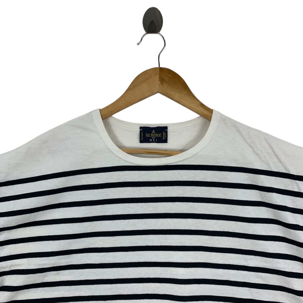Vintage Vintage LE MINOR POUR Nei France Stripes Crop Top Tshirt Size M / US 6-8 / IT 42-44 - 3 Thumbnail