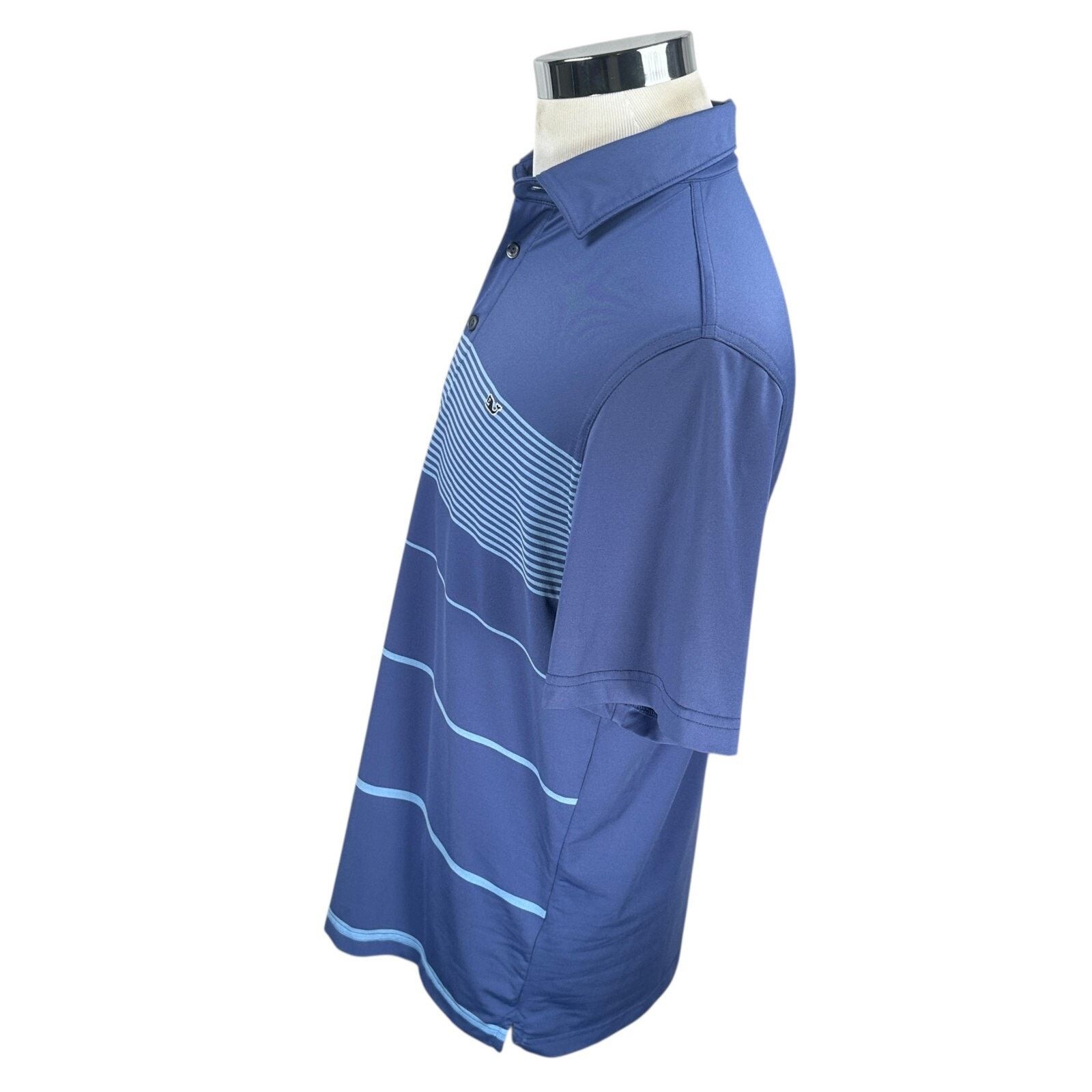 Vineyard Vines Vineyard Vines Performance Polo Shirt Men’s M Striped Blue Size US M / EU 48-50 / 2 - 4 Thumbnail
