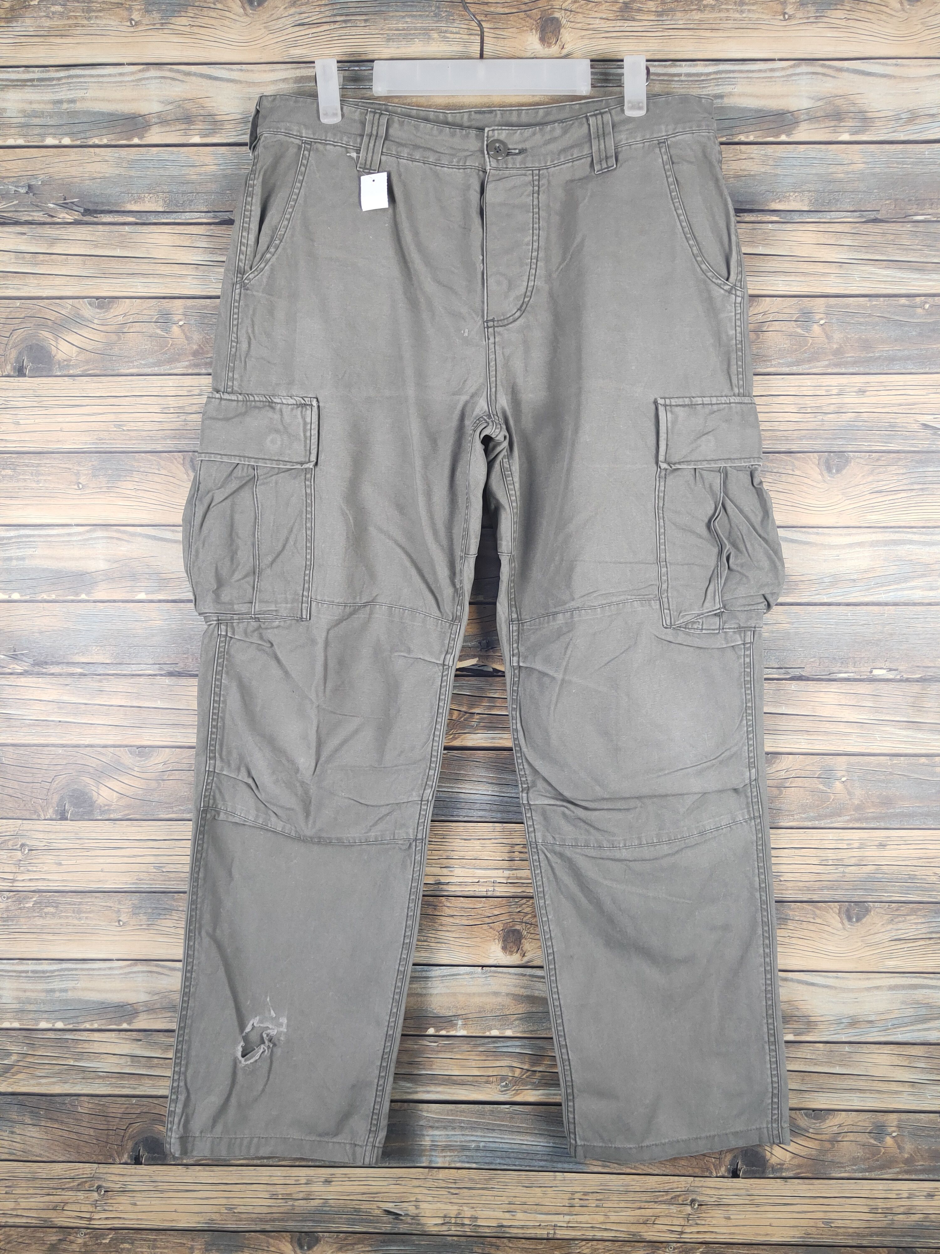 Global Work DL Global Work Green Faded Multipocket Cargo Pants #1520 Size US 34 / EU 50 - 1 Thumbnail