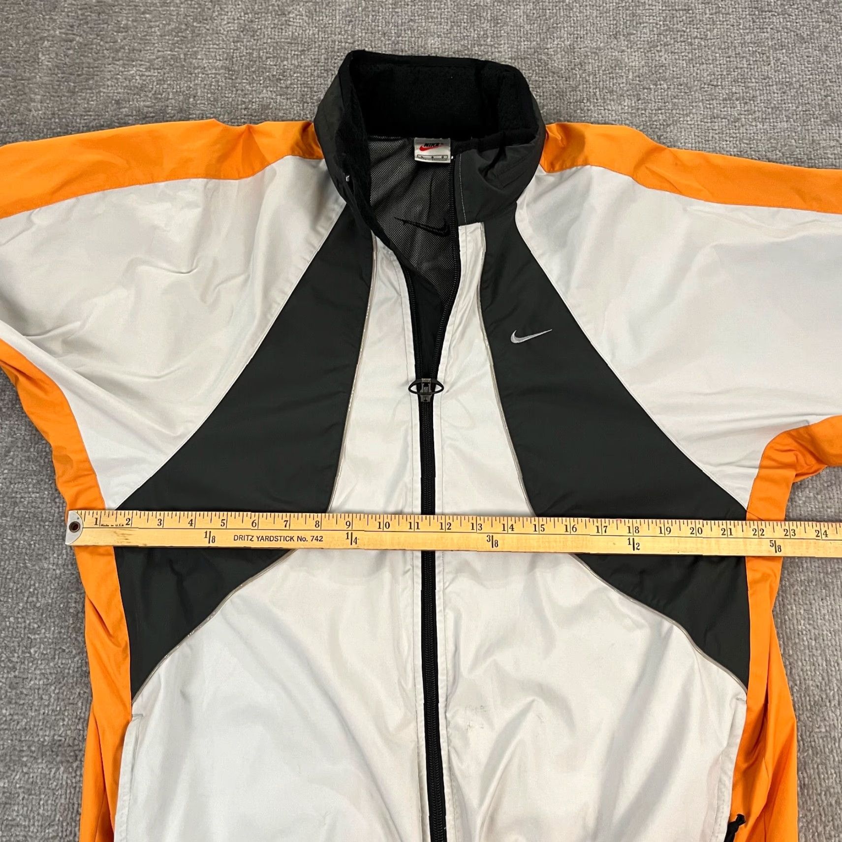 Nike NIKE Jacket Mens L Gray Black Full Zip Hooded Track Y2K Climafit Size US L / EU 52-54 / 3 - 7 Thumbnail