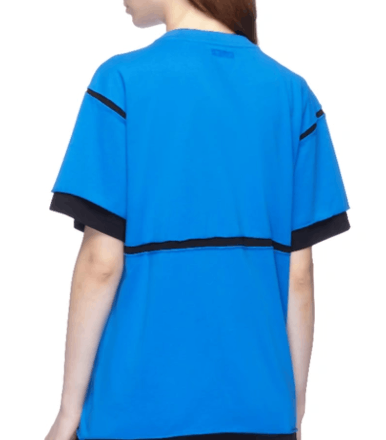 Vetements Blue Company Slogan Logo Patchwork T-Shirt Size M / US 6-8 / IT 42-44 - 4 Thumbnail