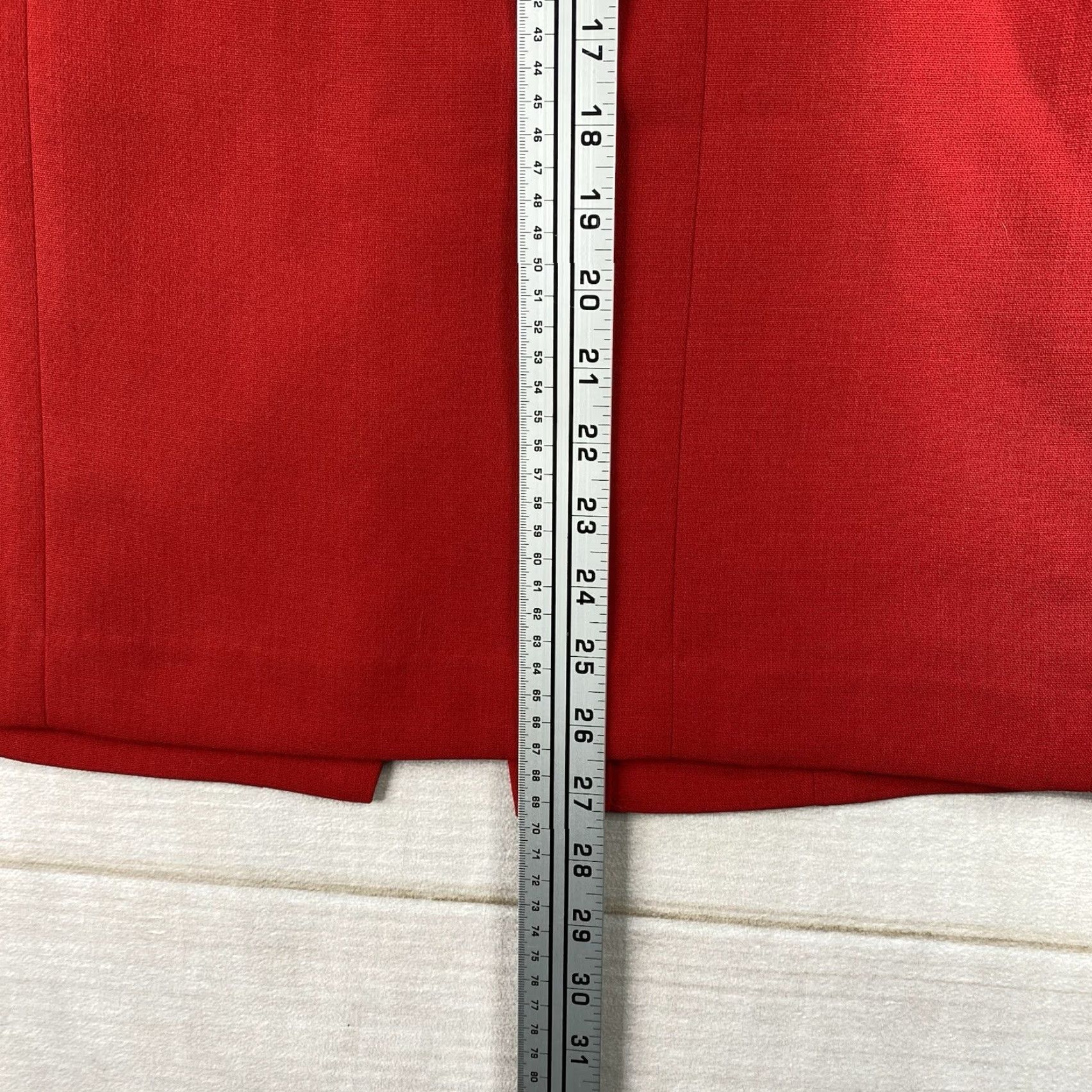 Talbots Talbots Skirt Womens 10 Red Straight Lined Stretch Back Slit Midi Classic NWT Size 32" / US 10 / IT 46 - 6 Thumbnail