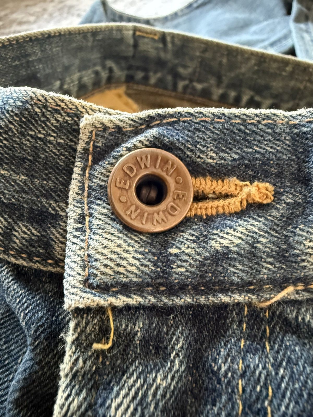 Kapital Vintage Edwin 505 Earthy Mud Wash Selvedge Loose Jeans Size US 32 / EU 48 - 24 Thumbnail