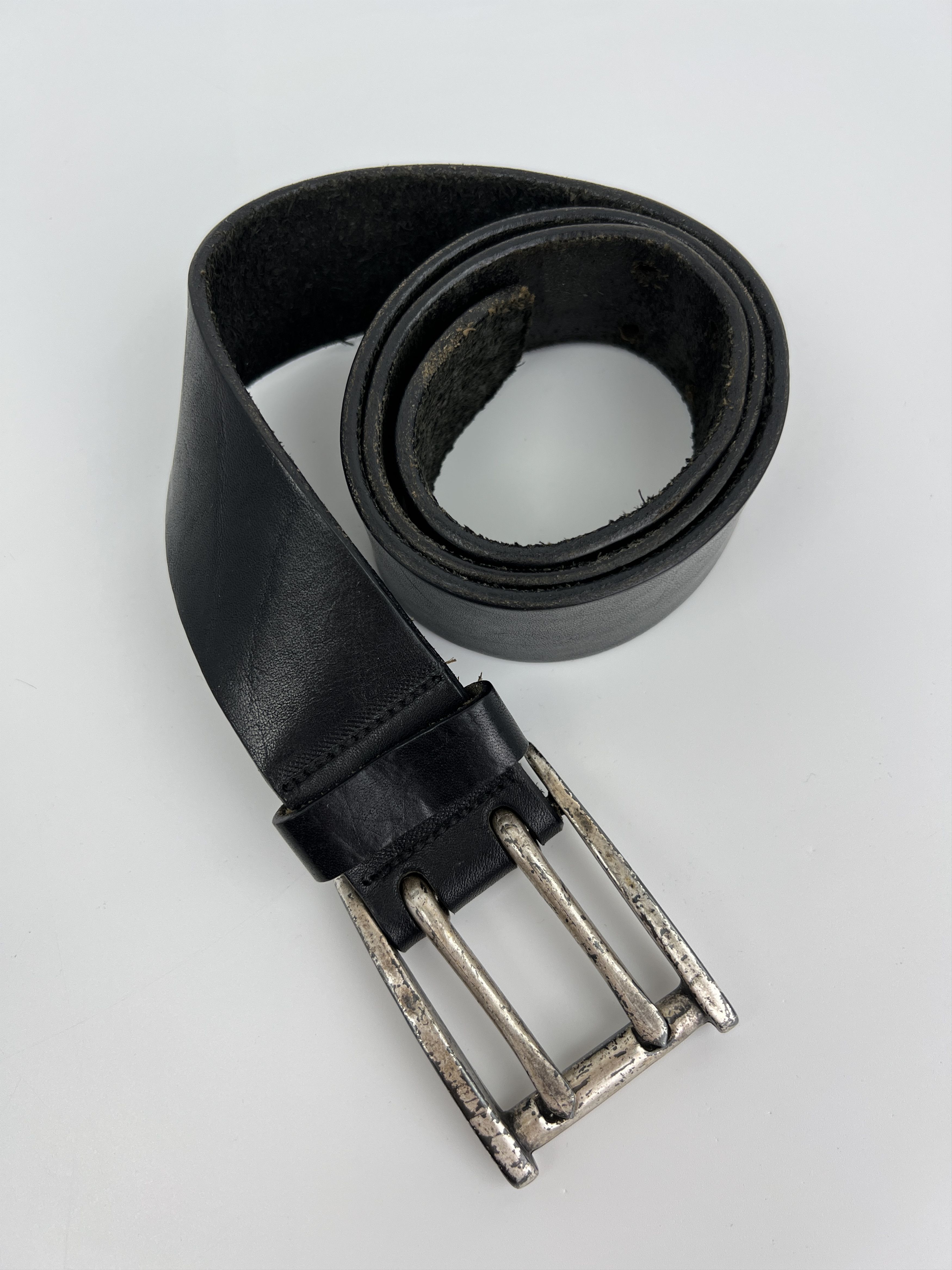 Diesel Vintage y2k Diesel Fork Buckle Cowboy Black Leather Belt Size ONE SIZE - 5 Thumbnail