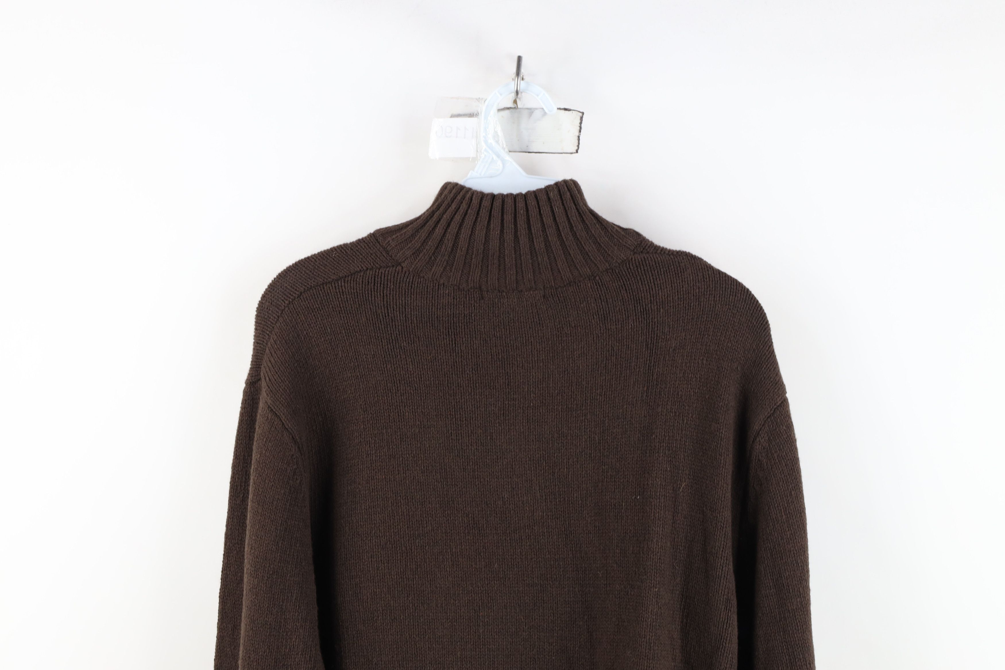 Gap Vintage Y2K Gap Patch Ribbed Knit Half Zip Pullover Sweater Size US L / EU 52-54 / 3 - 13 Thumbnail