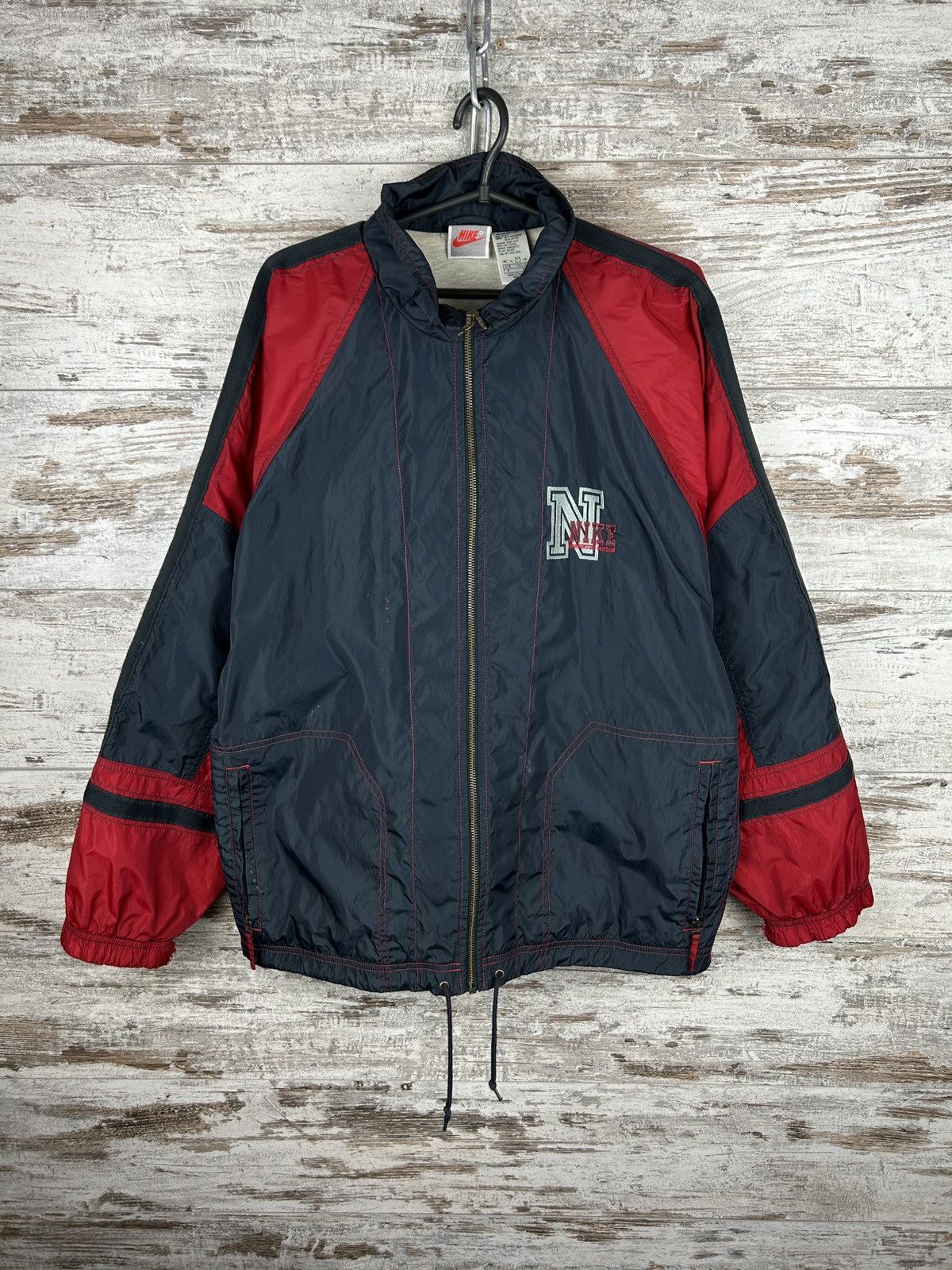 Nike × Vintage Mens Vintage Nike Track Jacket nylon big logo y2k  