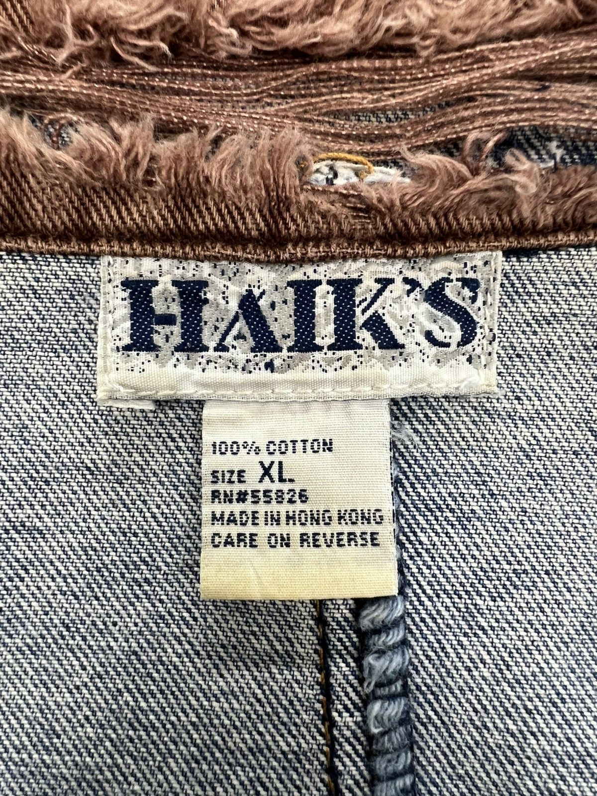Vintage Haik’s Dirty Distressed Denim Chore Jacket Size XL / US 12-14 / IT 48-50 - 9 Thumbnail