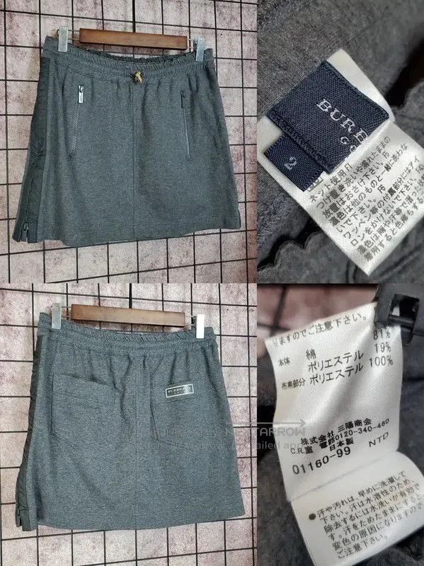 Burberry Burberry Gray Cotton Blend A-line Skirt M. Size 24" / US 00 / IT 34 - 2 Thumbnail