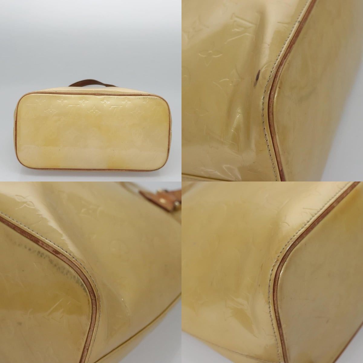 Louis Vuitton LOUIS VUITTON Monogram Vernis Houston Hand Bag Beige M91004 Size ONE SIZE - 10 Thumbnail