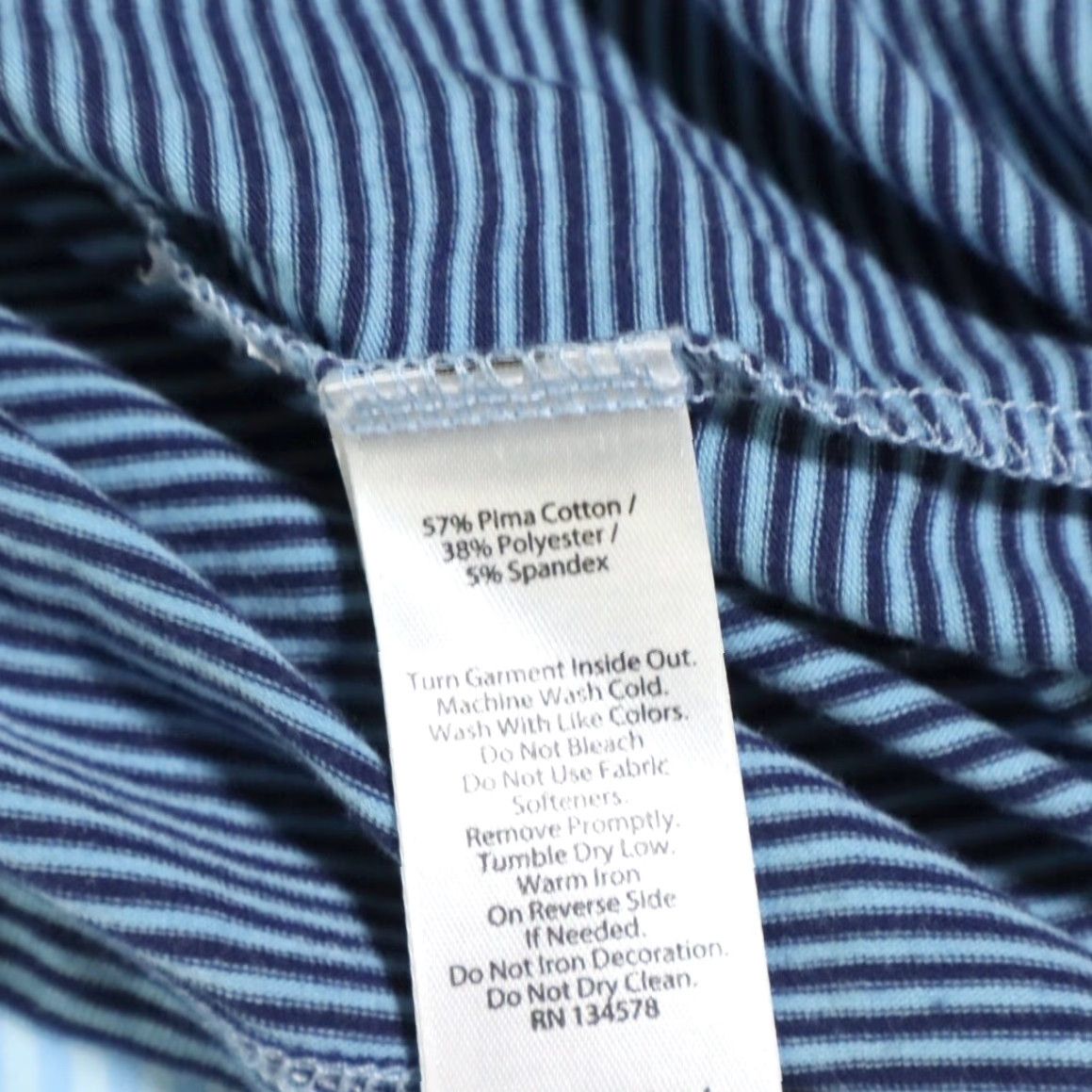 Vineyard Vines VINTAGE Vineyard Vines Edgartown Stretch Cotton Blend Striped Polo Shirt Blue Men's L Size US L / EU 52-54 / 3 - 7 Thumbnail