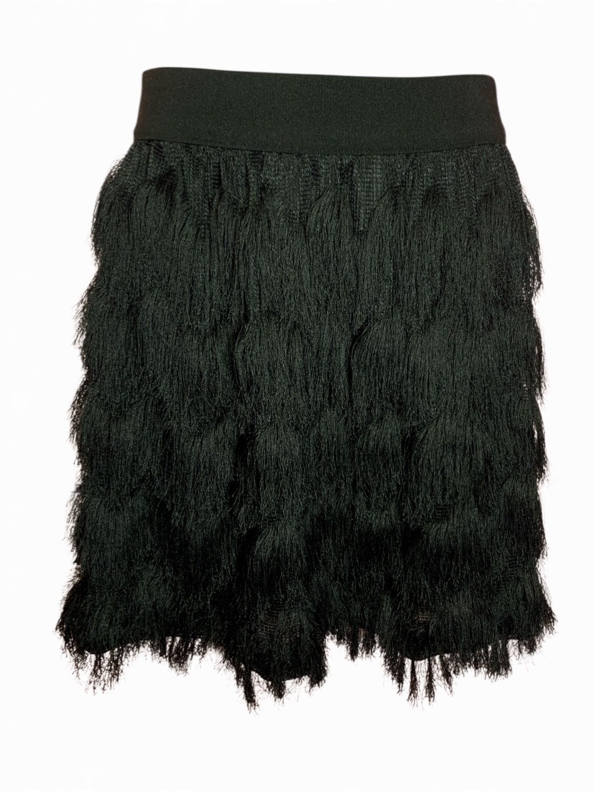 Banana Republic Black Fringe Skirt Size 27" / US 4 / IT 40 - 2 Thumbnail