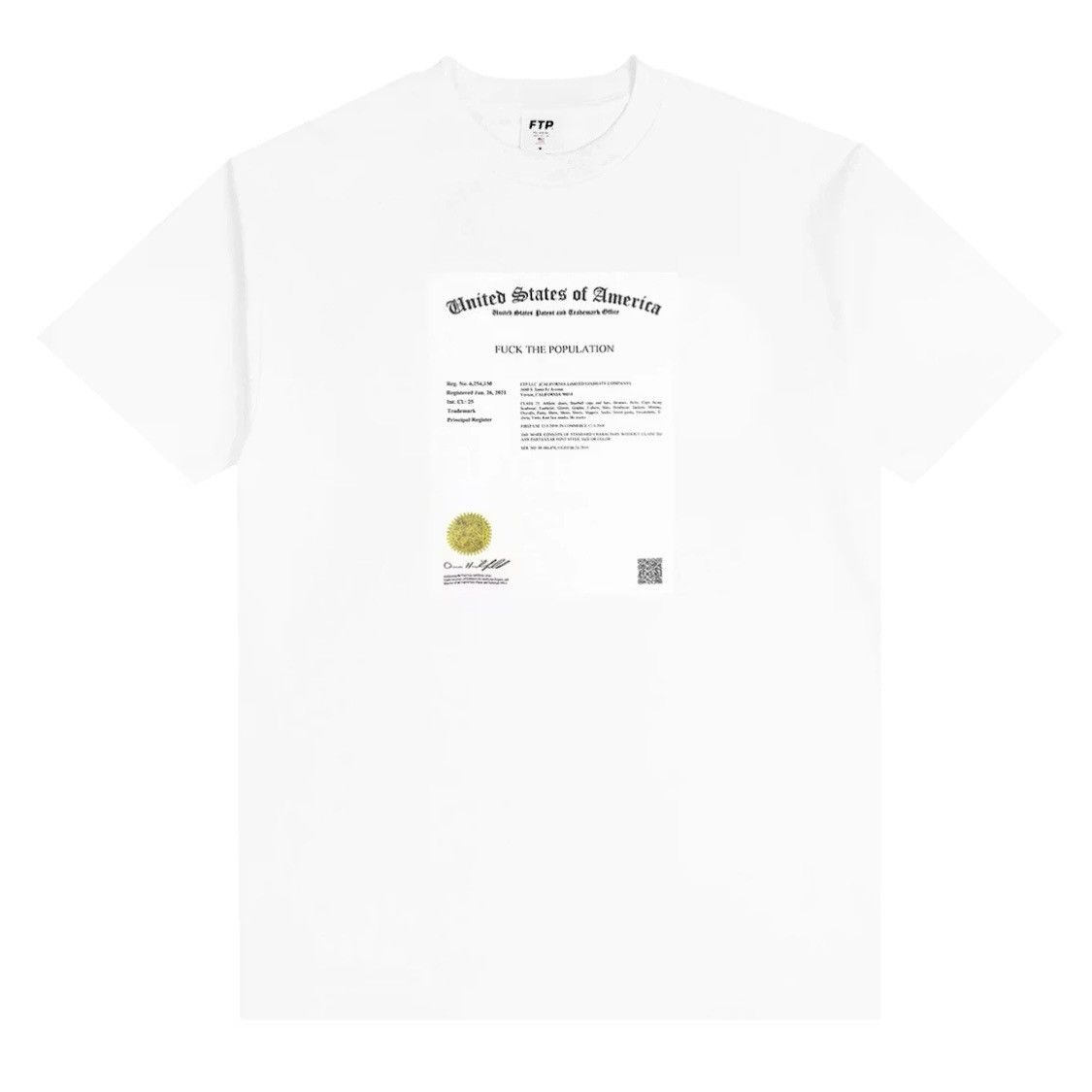 Fuck The Population FTP Trademark Tee (X-Large) Size US XL / EU 56 / 4 - 1 Thumbnail