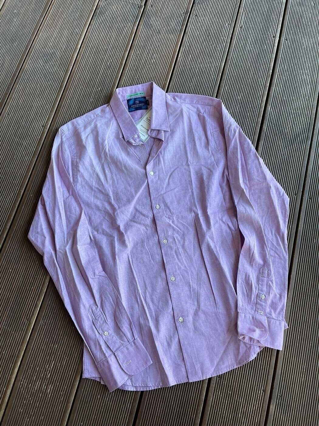 Scotch & Soda Pink Solid Button Shirt Scotch&Soda L Size US L / EU 52-54 / 3 - 1 Thumbnail