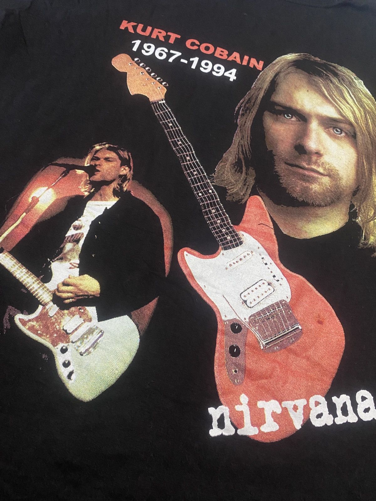 Vintage Nirvana kurt cobain portreit giutar ultra rare tee 00s/90s Size US L / EU 52-54 / 3 - 5 Thumbnail