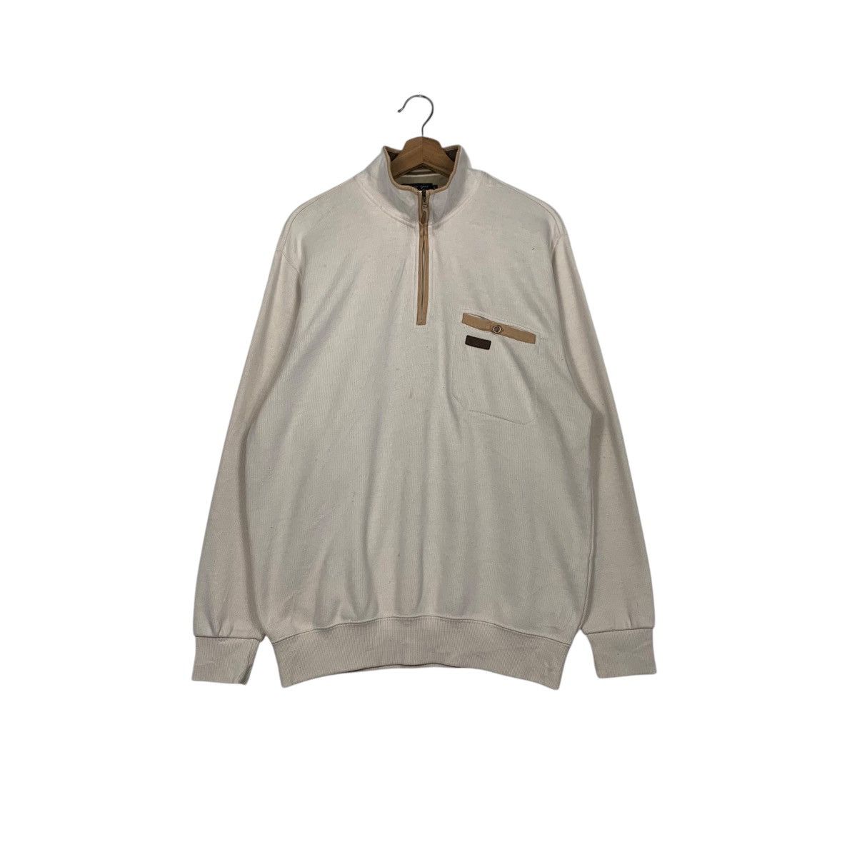 Kansai Yamamoto KANSAI YAMAMOTO Half Zip Turtleneck Sweatshirt #2425-C108 Size US L / EU 52-54 / 3 - 1 Thumbnail