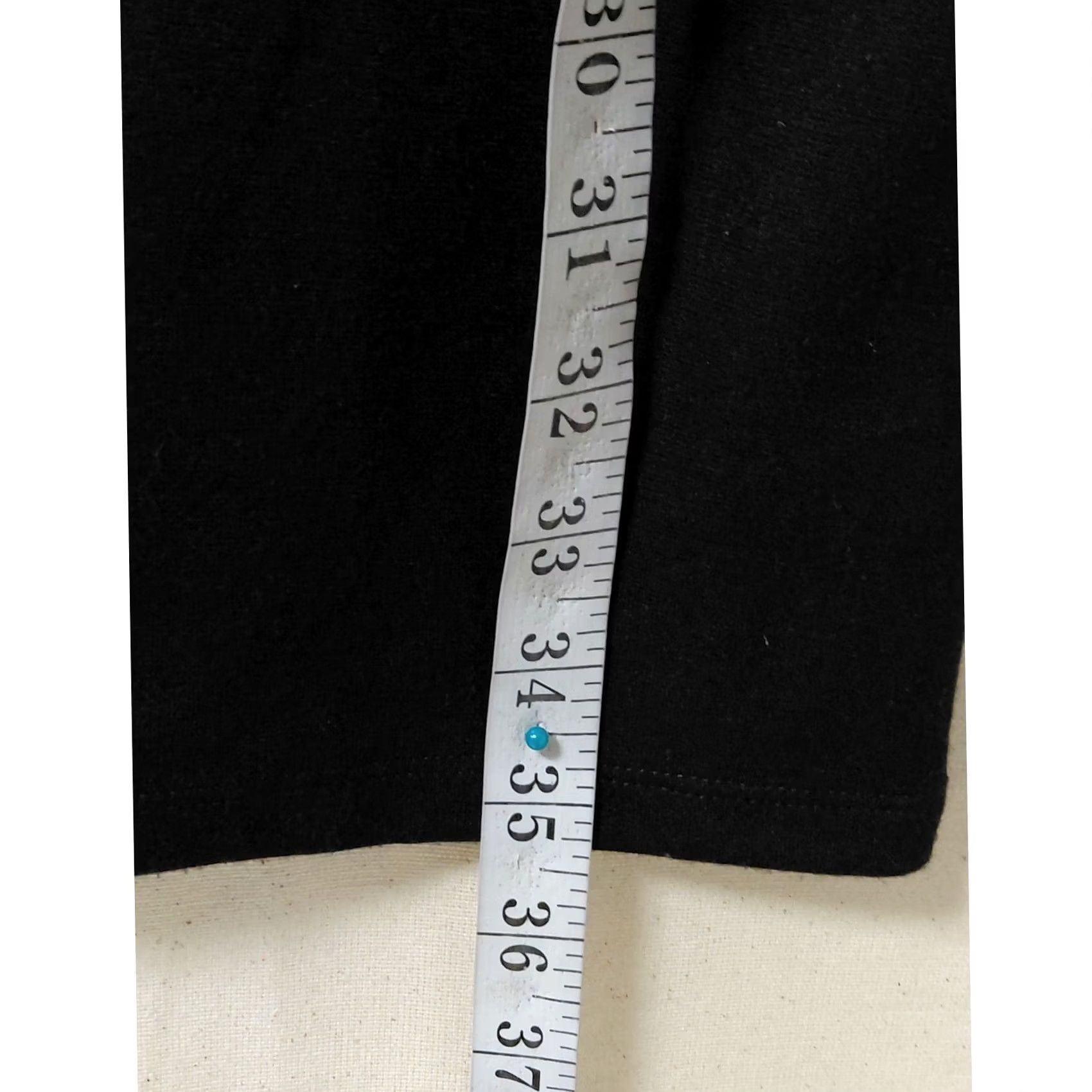 Talbots TALBOTS PETITES Dress Size 2P Black and White Short Sleeve Knee Length Solid Women Size 26" / US 2 / IT 38 - 6 Thumbnail