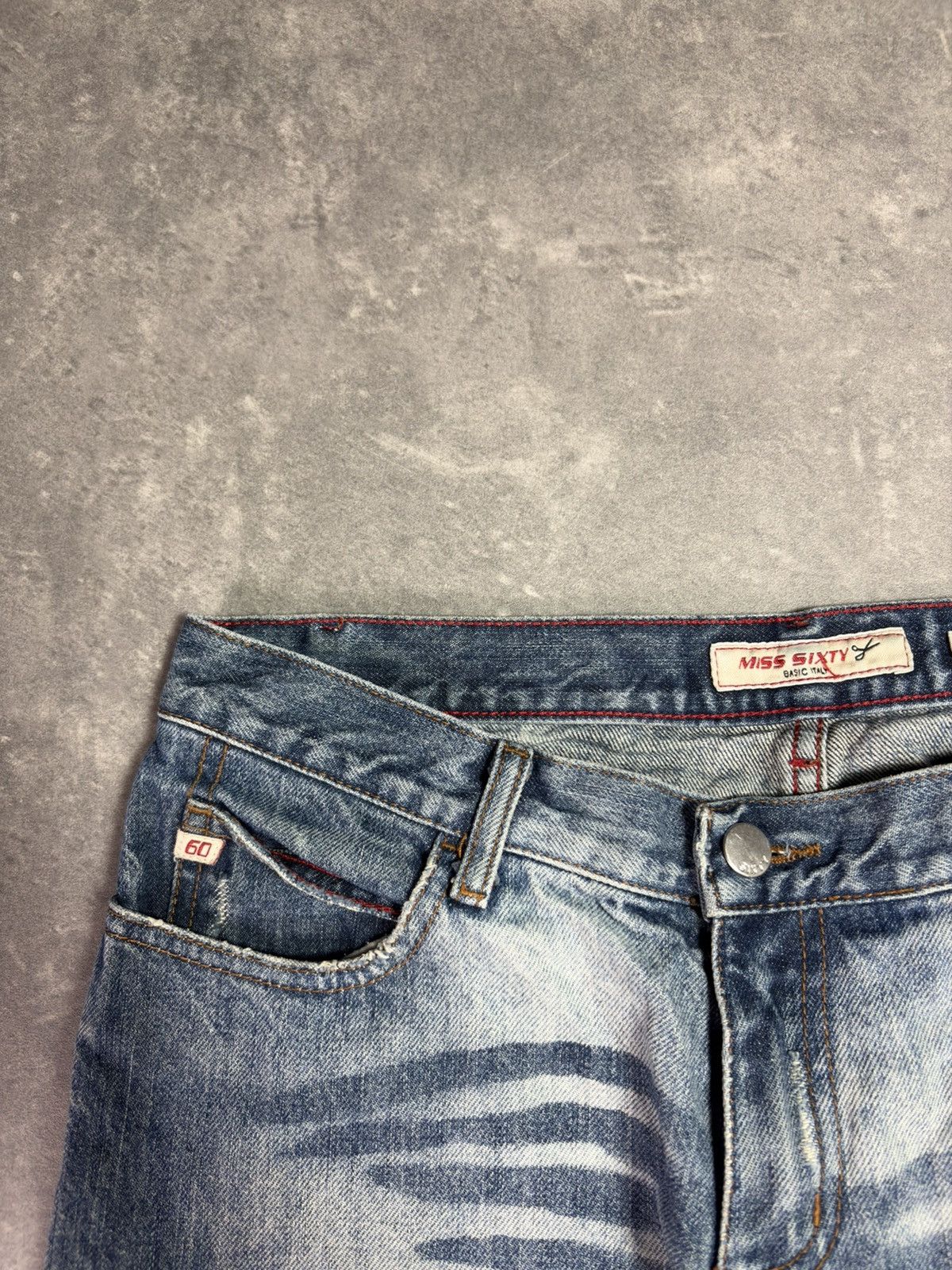 Miss Sixty Miss Sixty Flared Washed Flip Tommy Vintage Jeans 29 Bootcut Size 29" - 7 Thumbnail