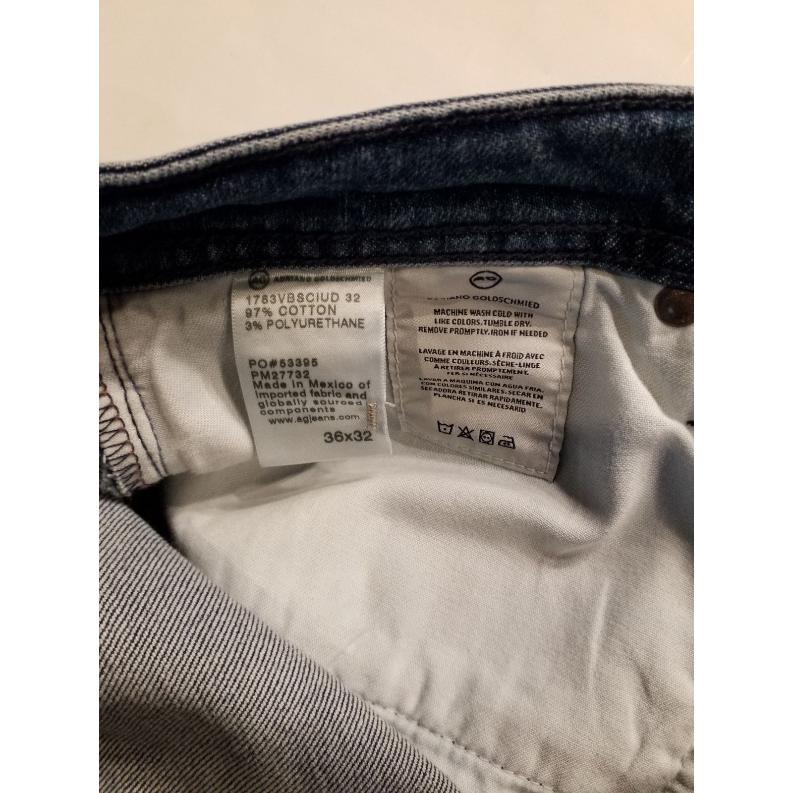 AG Adriano Goldschmied AG Tellis 360 Modern Slim Cloud Soft Vapor Wash 36x32 NWT Size US 36 / EU 52 - 10 Thumbnail