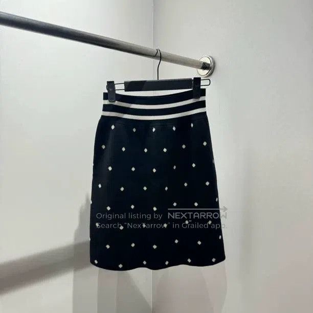 Hermes Hermes Rhombus polka dot full print wool skirt Size 25" / US 0 / IT 36 - 1 Thumbnail
