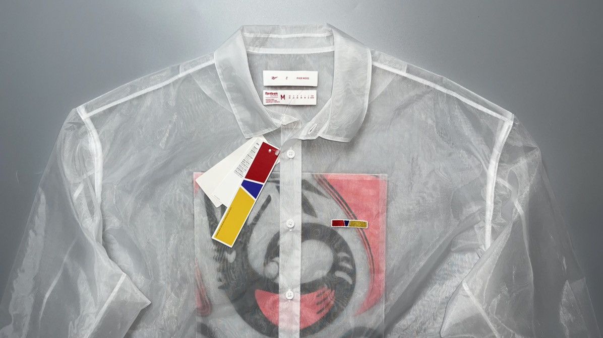 Pyer Moss × Reebok × Vintage PYER MOSS x REEBOK FETCHING BIRD TRANSPARENT SHIRT GE4160 Size M / US 6-8 / IT 42-44 - 2 Thumbnail
