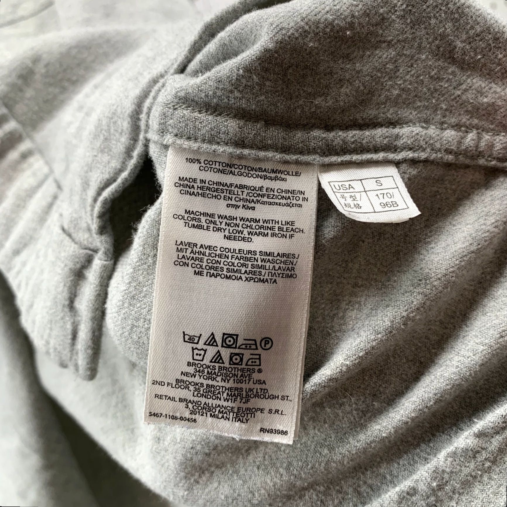 Brooks Brothers Brooks Brothers Flannel Button Shirt Mens Small Gray Long Sleeve Preppy Work Size US S / EU 44-46 / 1 - 7 Thumbnail