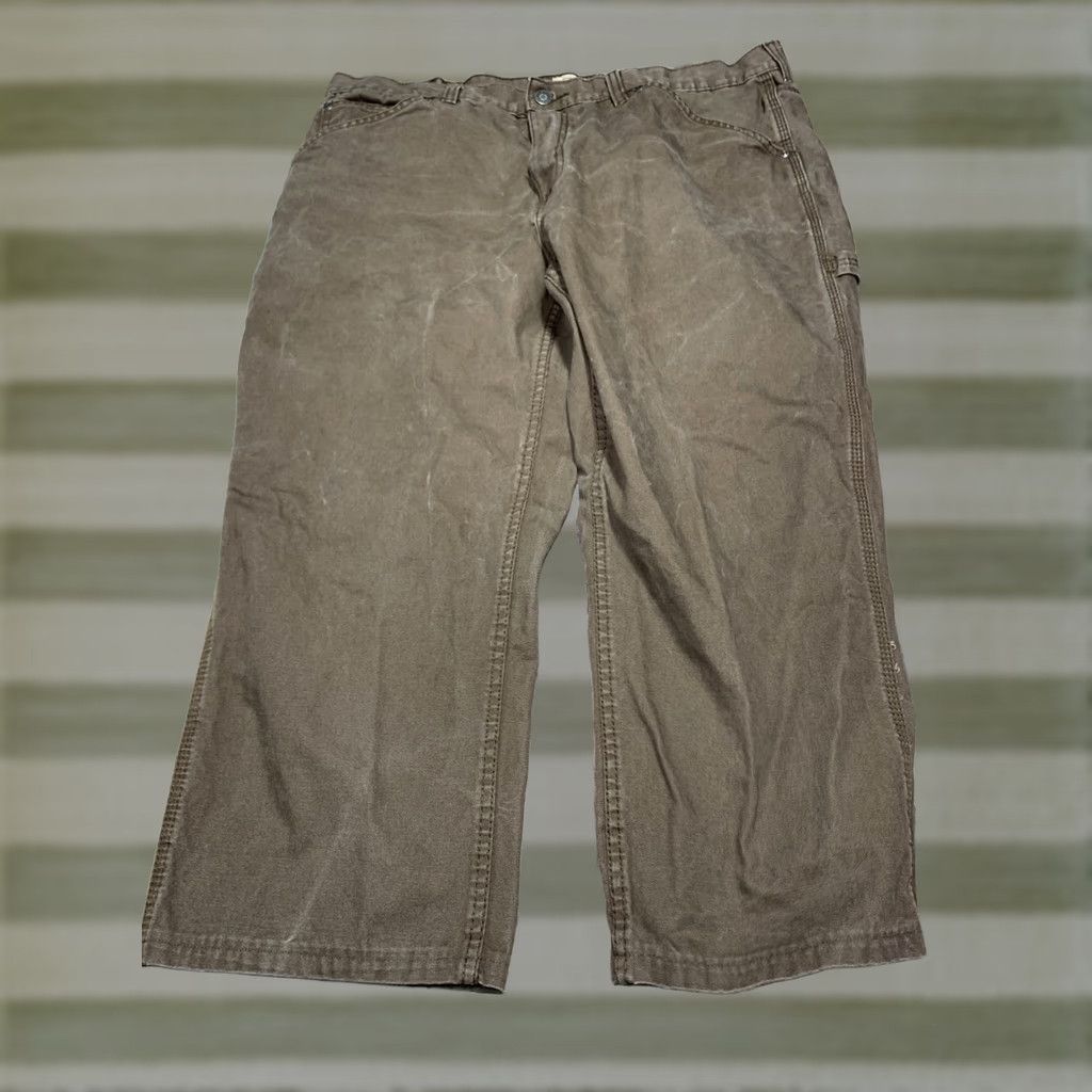 Vintage VINTAGE CE Schmidt Workwear Mens Carpenter Pants Jeans Brown 42x25 Premium Canvas Jeans Carpenter Pants Brown Mens Workwear 42x25 Canvas Brown Pants Size US 42 / EU 58 - 1 Thumbnail