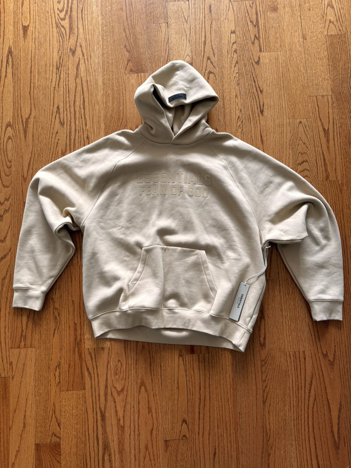 image of Essentials Fear Of God Cream Hoodie, Men's (Size XL)