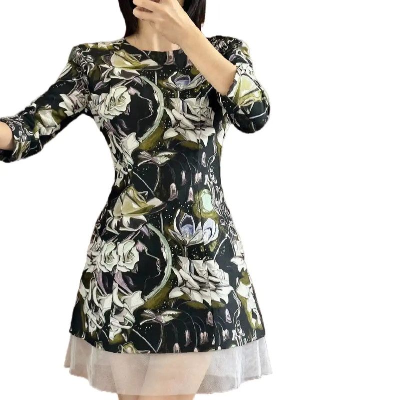 Dior Floral Bodycon Dress for Women 0089