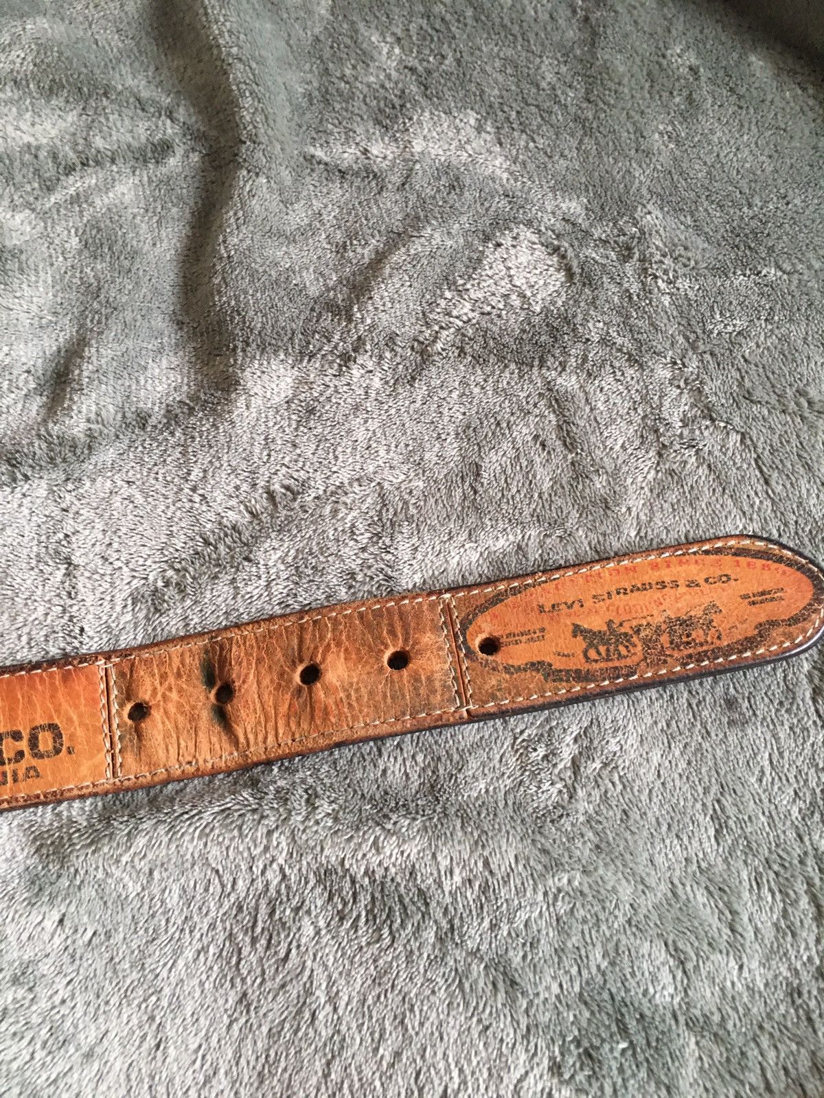 Levi's × Vintage LEVI’S Vintage Rare Leather Belt Size 85 cm 34 in Size 34 - 14 Thumbnail