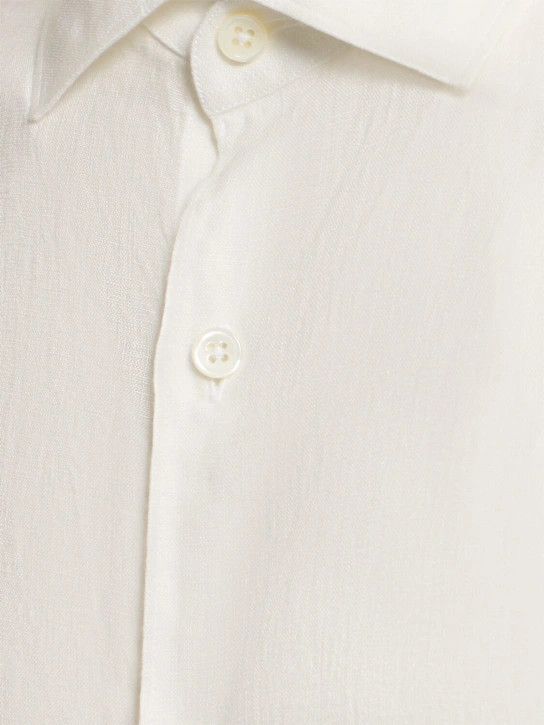 Z Zegna o1lsvrm0525 Linen Shirt in White Size US S / EU 44-46 / 1 - 5 Thumbnail