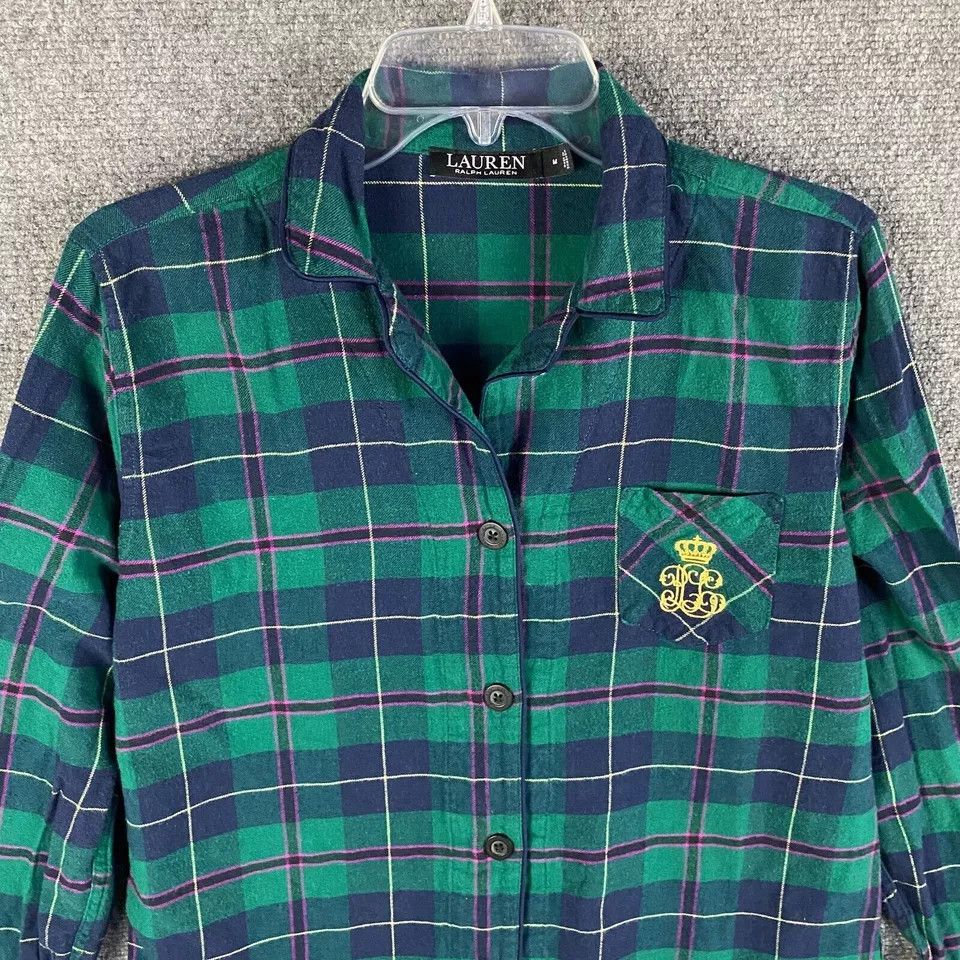 Lauren Ralph Lauren Lauren Ralph Lauren Pajama Top Women's Medium Button Up M Size M / US 6-8 / IT 42-44 - 2 Thumbnail