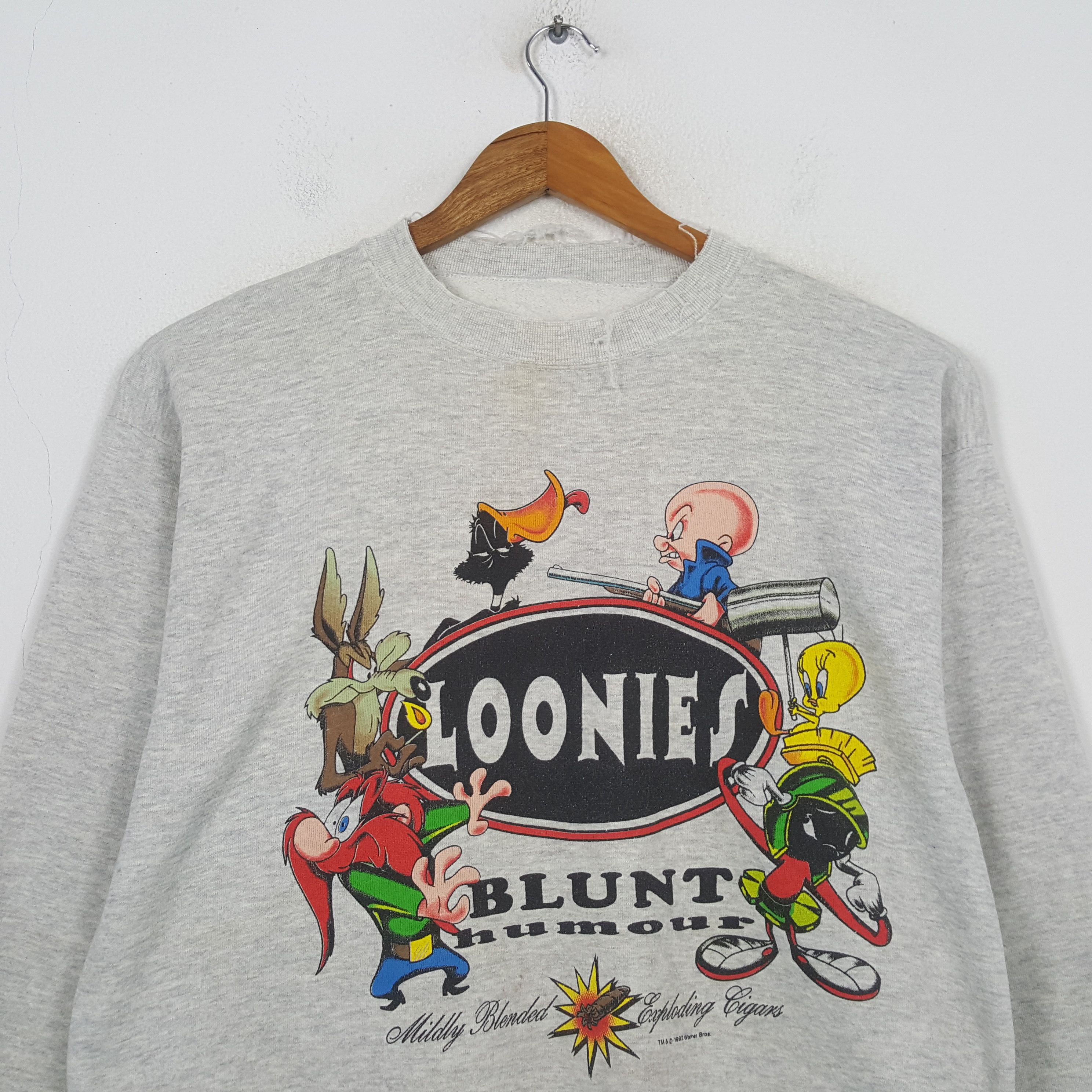 Vintage Vintage Loonies Blunt Humour Distressed Sweatshirt C298N6 Size US L / EU 52-54 / 3 - 2 Thumbnail