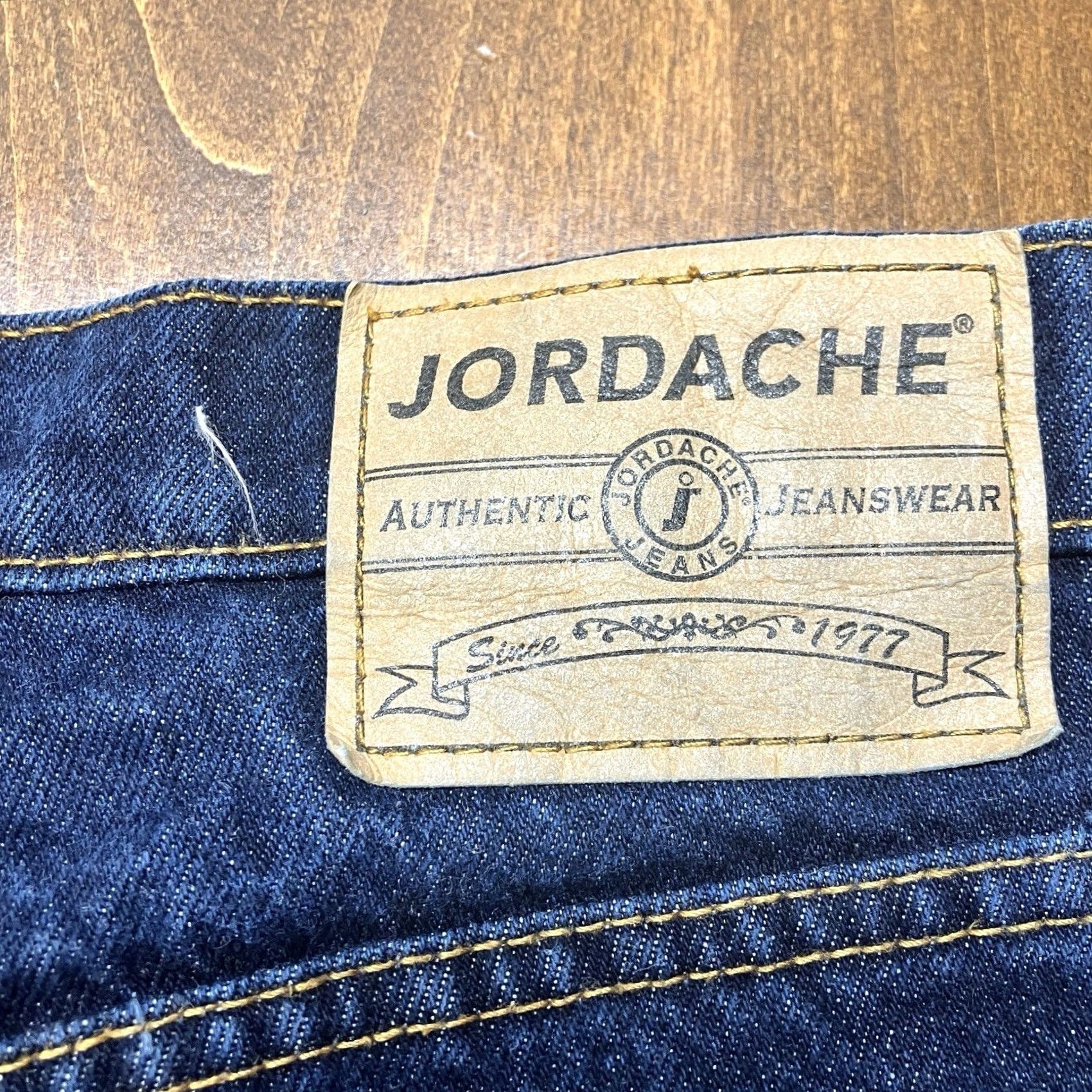Jordache VINTAGE Jordache Jeans Womens 27 Dark Blue Flare Leg Wash Denim Mid Rise Size 27x31 Size 27" / US 4 / IT 40 - 6 Thumbnail