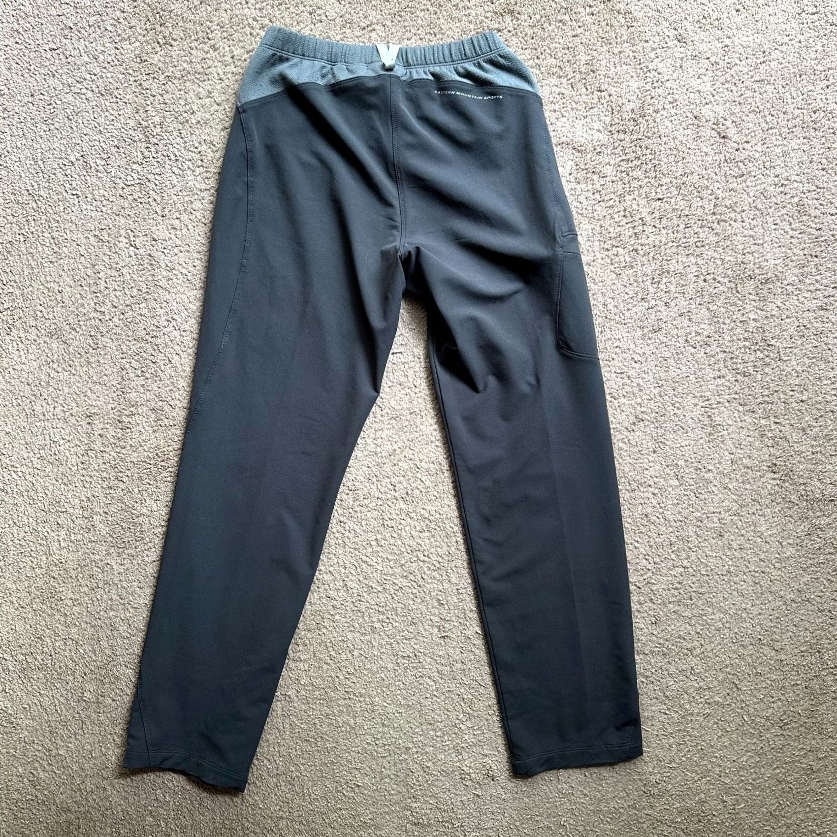Vintage EMS Pants Mens Small Straight Leg Mid Rise Grey 26x32 Elastic Waist No Pockets Size US 29 - 3 Thumbnail