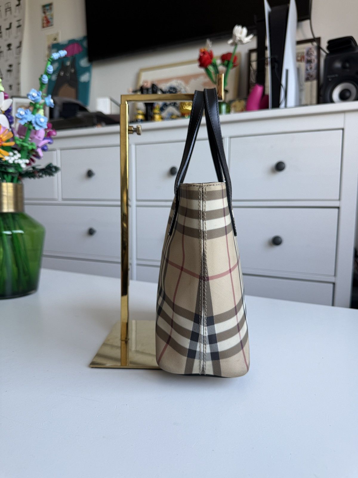 Burberry × Vintage Vintage y2k Burberry bucket handbag nova check avantgarde 90s Size ONE SIZE - 9 Thumbnail