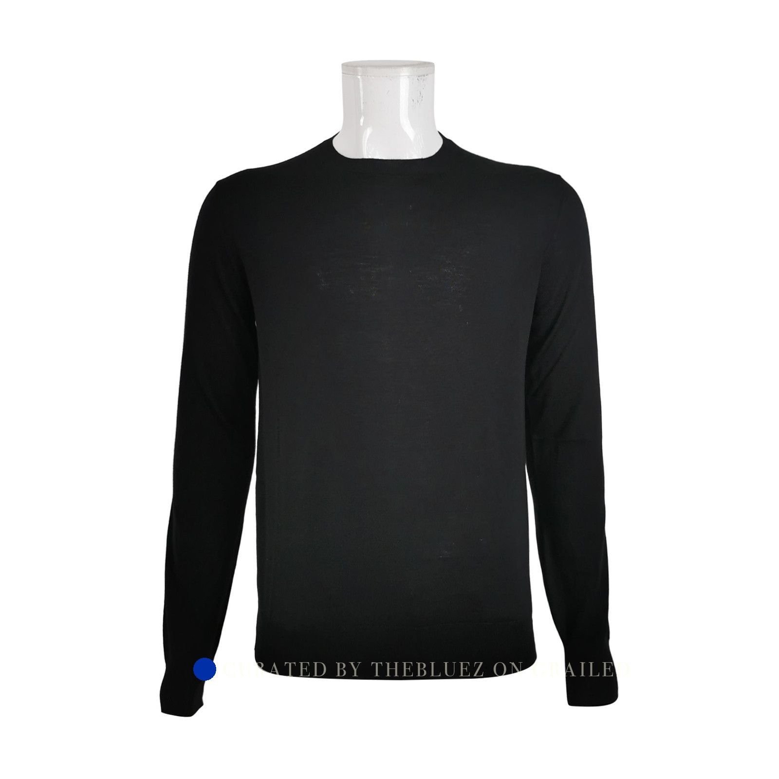Prada Classic Black Wool Crewneck Sweater Size US M / EU 48-50 / 2 - 1 Thumbnail
