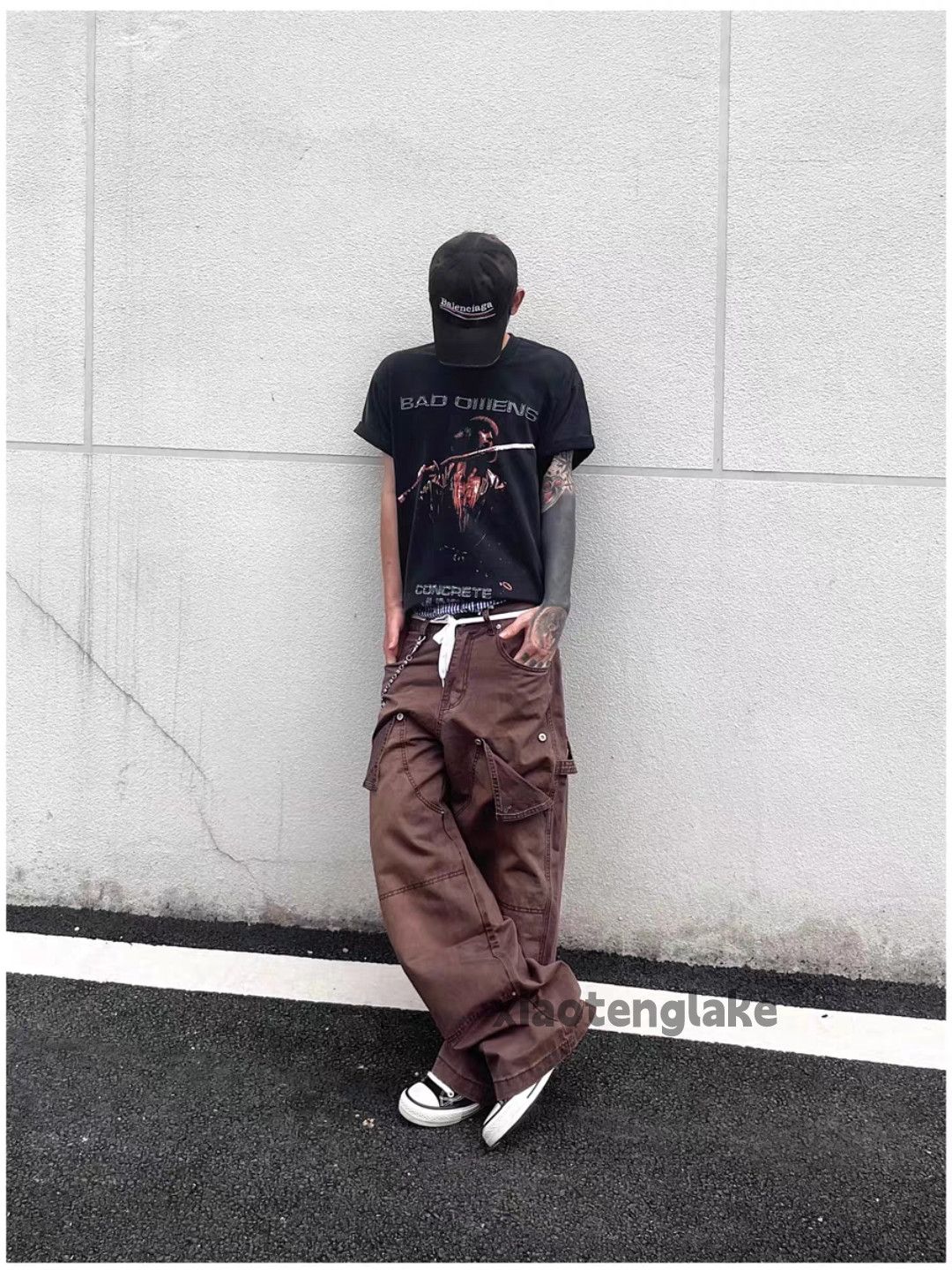 Designer Unisex outdoor utility loose baggy Carpenter hiphop pants Size US 30 / EU 46 - 1 Thumbnail