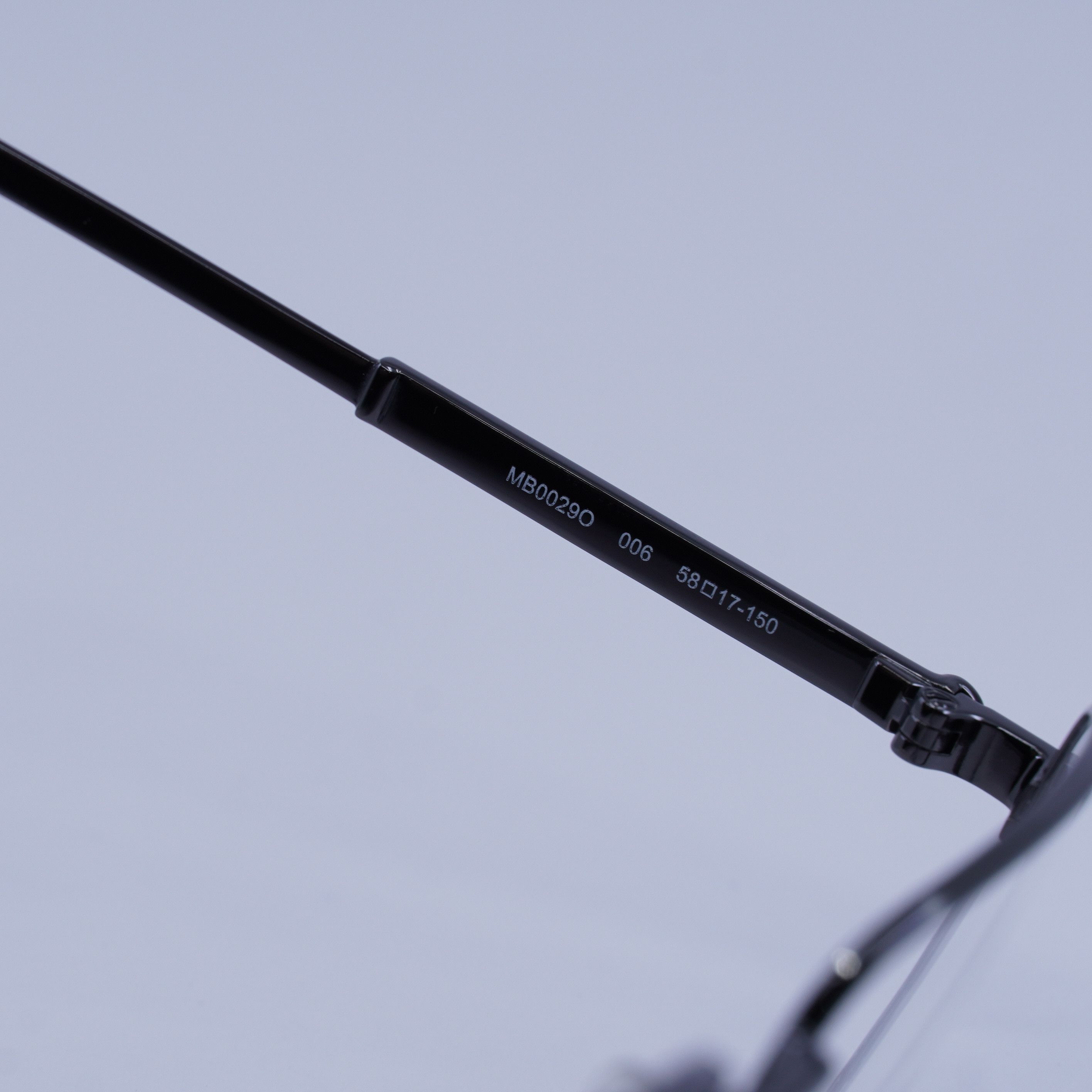 Montblanc Montblanc MB0029O 006 Eyeglasses Ruthenium 58mm Rectangle Size ONE SIZE - 5 Thumbnail