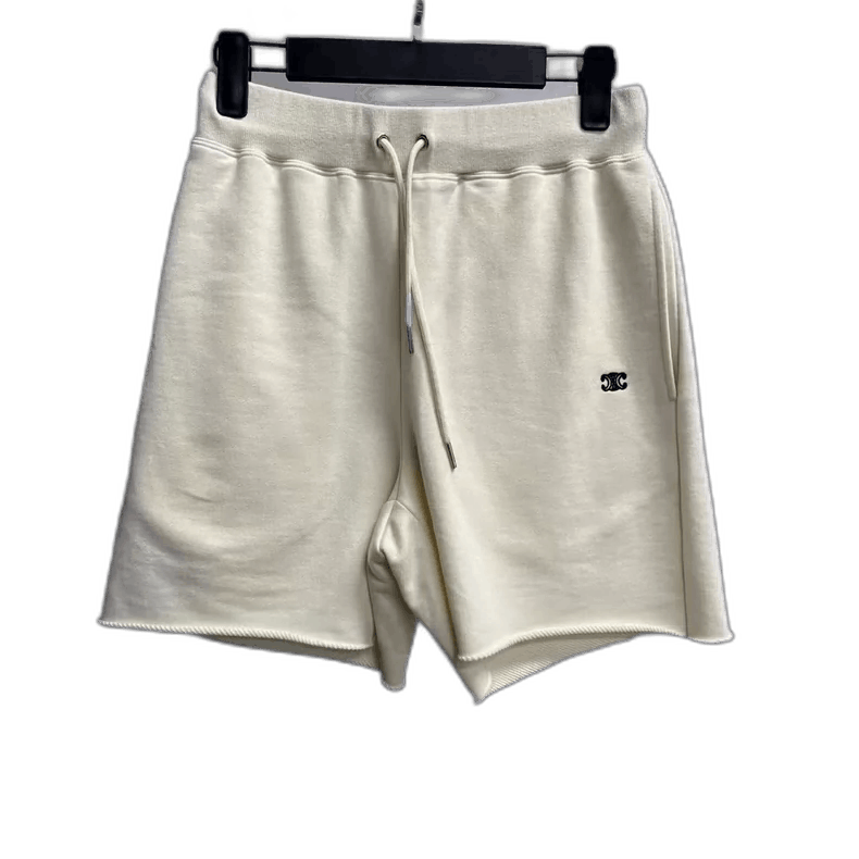 Celine Celine Ivory Logo Print Relaxed Drawstring Shorts Size US 32 / EU 48 - 1 Thumbnail