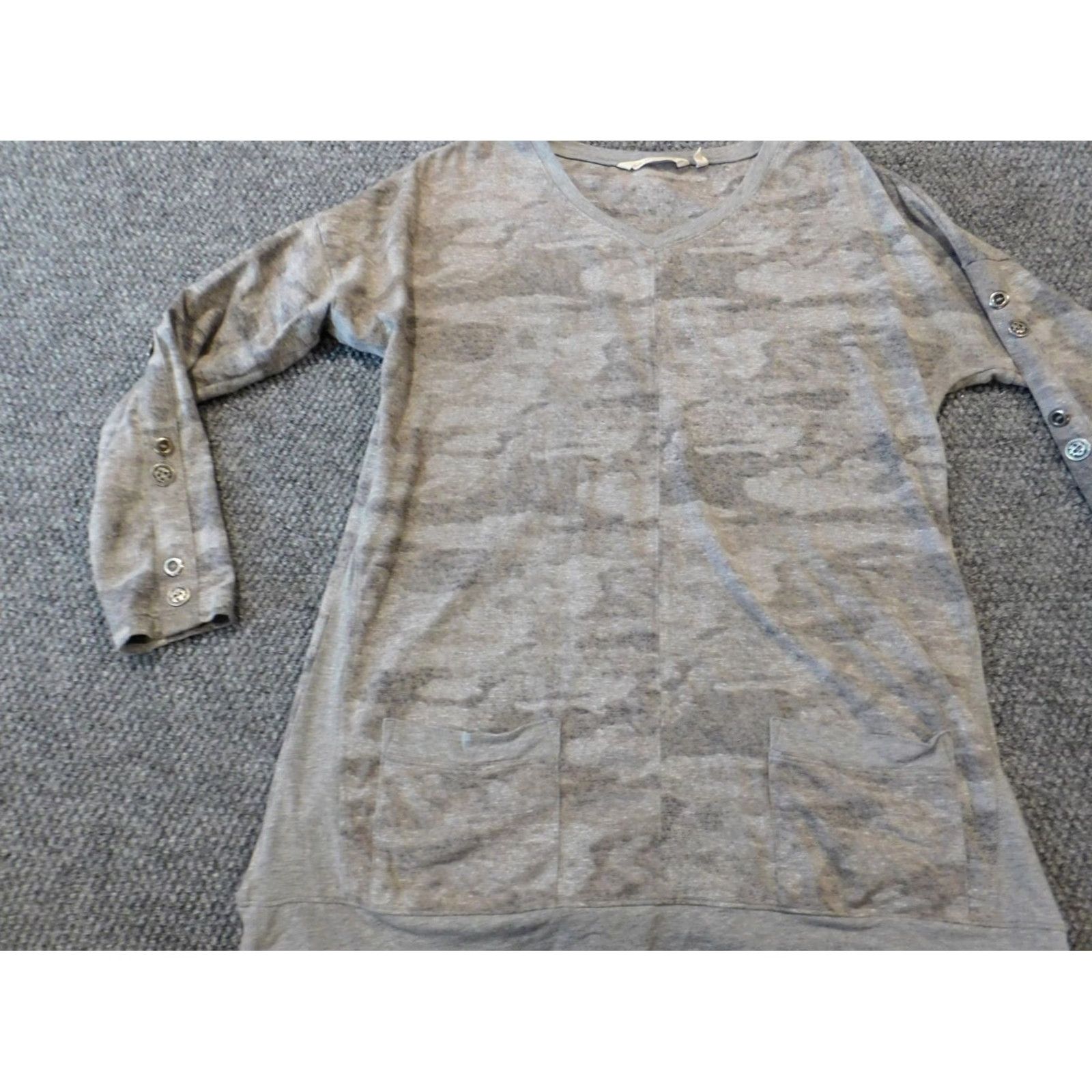 Soft Surroundings Soft Surroundings Sweater Shirt Women Gray Crewneck Long Sleeve Pullover Casual Size S Knit Open-Knit Stretch Logo Modern Womens Size S / US 4 / IT 40 - 3 Thumbnail