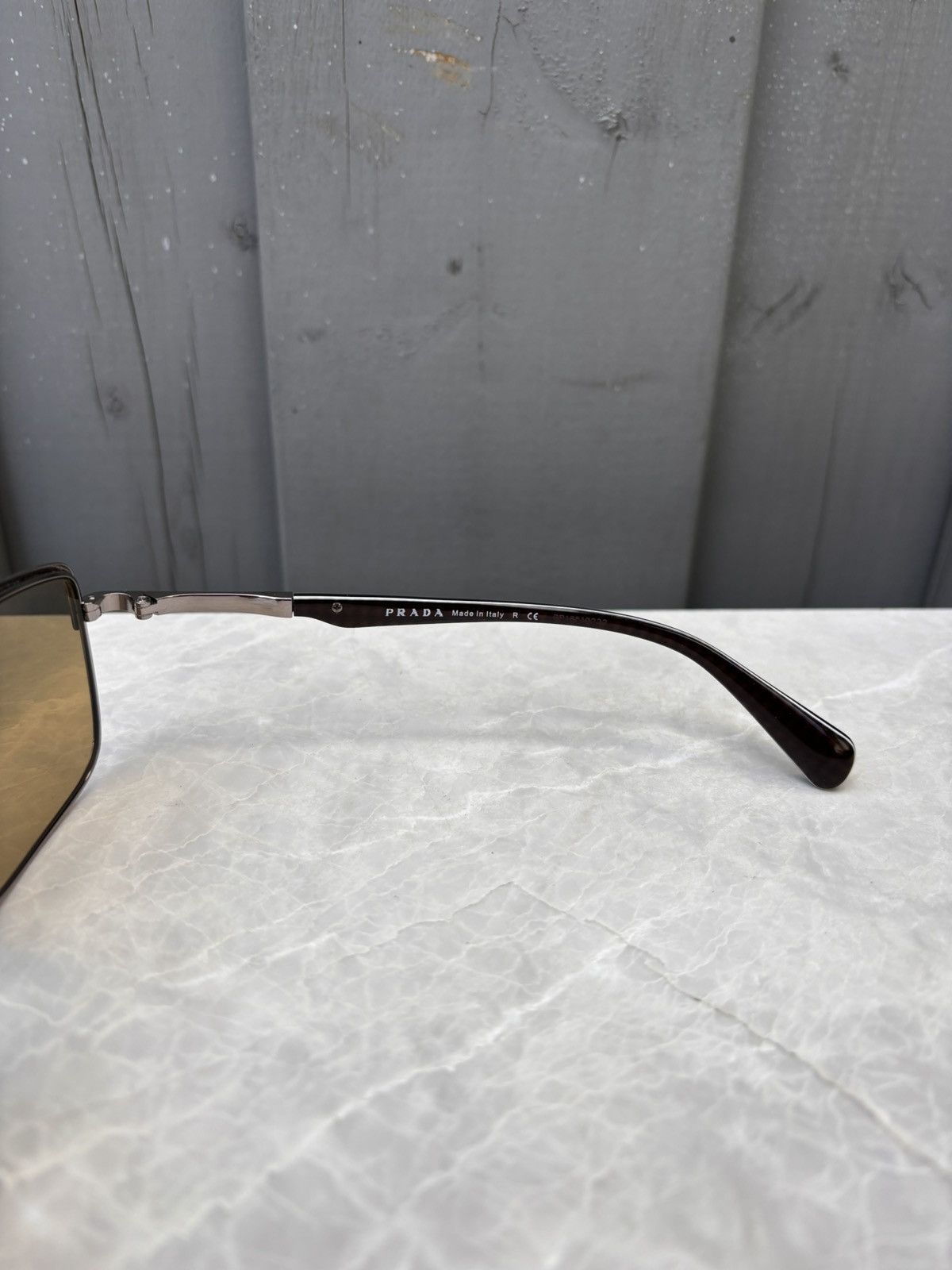 Designer × Prada Prada Sunglasses SPR 50Q Metal Chrome Aviator Wayfarer Bar Size ONE SIZE - 14 Thumbnail