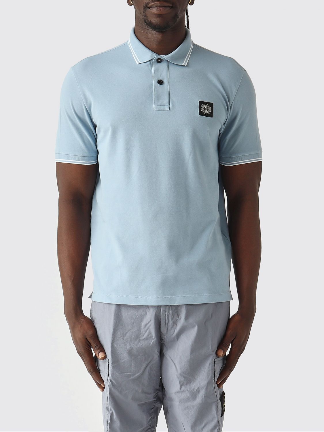 Stone Island Stone Island Polo Shirt Men Sky Blue Size US XS / EU 42 / 0 - 1 Thumbnail