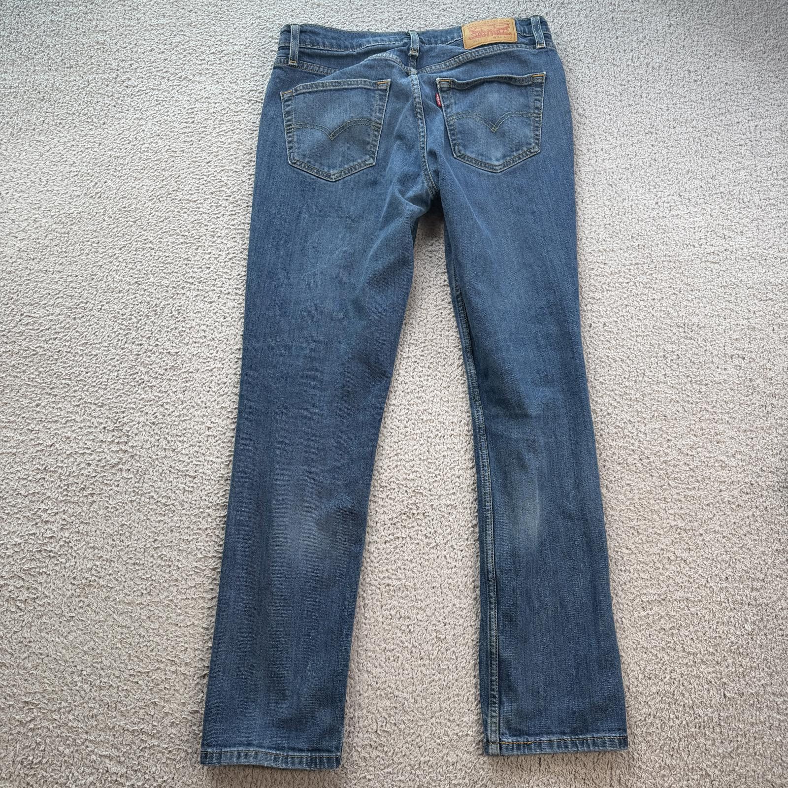 Levi's Levis 516 Straight Leg Jeans Mens 34x32 Medium Wash Blue Size US 34 / EU 50 - 2 Thumbnail
