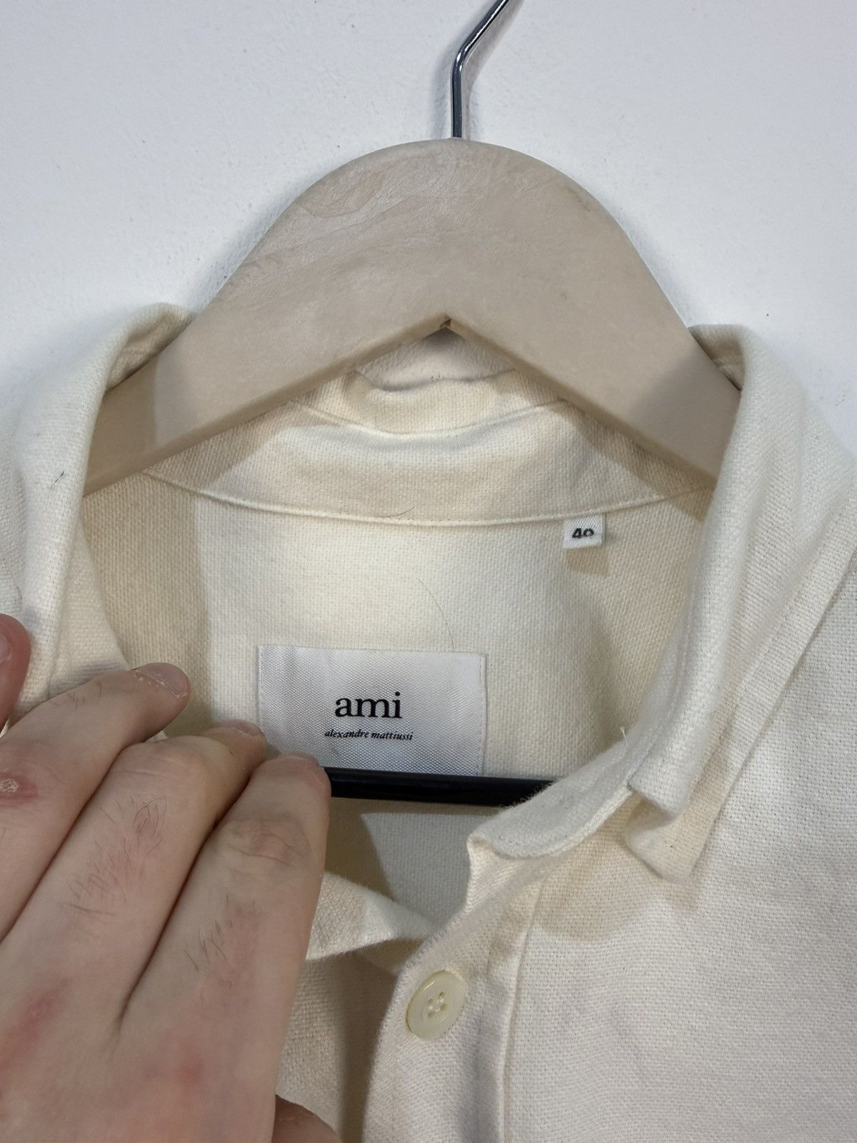 AMI Ami Paris “Ami de Coeur” Logo Embroidery Button-Up Shirt Size US M / EU 48-50 / 2 - 9 Thumbnail