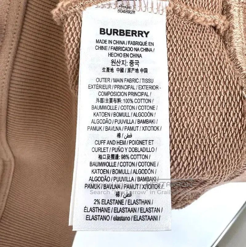 Burberry Burberry Brown Cotton Women's Hoodie. Size XL / US 12-14 / IT 48-50 - 5 Thumbnail