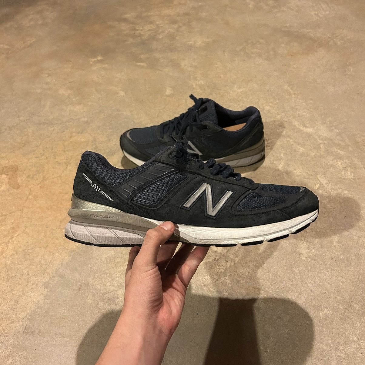 New Balance New Balance 990v5 Navy Blue US 12 Made in USA 🇺🇸 Size US 12 / EU 45 - 1 Thumbnail
