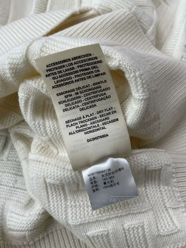 Hermes Hermes White Printed Logo Knit Open Cardigan Jacket with L Size XS / US 0-2 / IT 36-38 - 6 Thumbnail